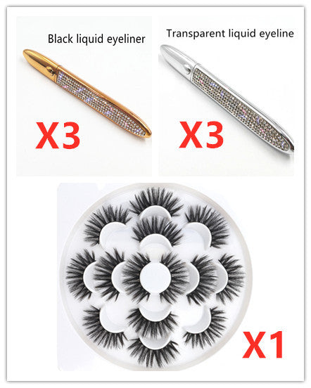 False Eyelashes Self-adhesive Eyeliner Multicolor False Eyelashes Self-adhesive Eyeliner Multicolor
